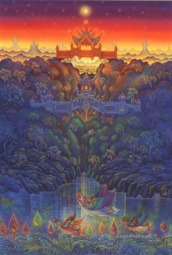 contemporary Buddhism heaven fantasy 003 CK Buddhism Oil Paintings